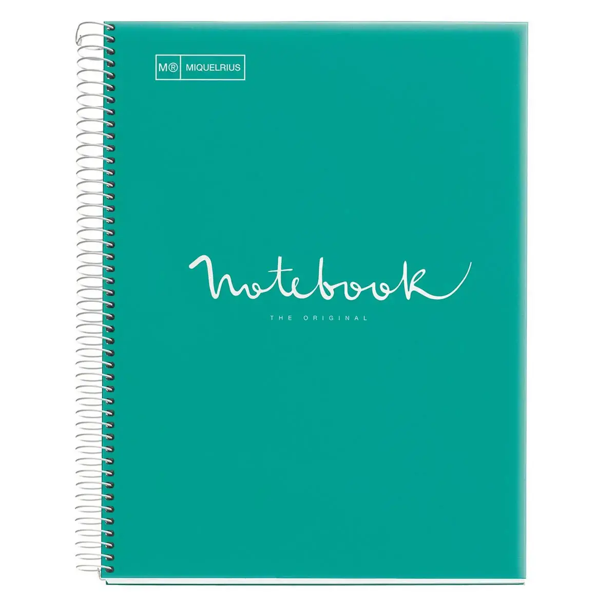 Notebook Emotions Souple A4 Quadrill&eacute; 5 x 5 mm 80 feuilles Turquoise - Miquel Rius photo du produit