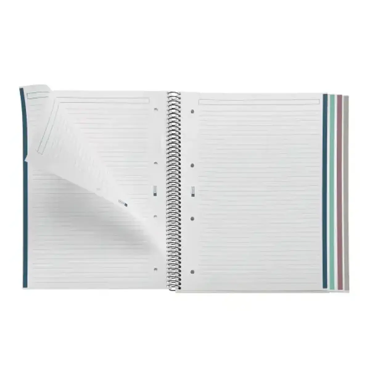 Notebook Eco Design Recyclé A4 Ligné 7 mm 120 feuilles 4 couleurs Kraft - Miquel Rius photo du produit