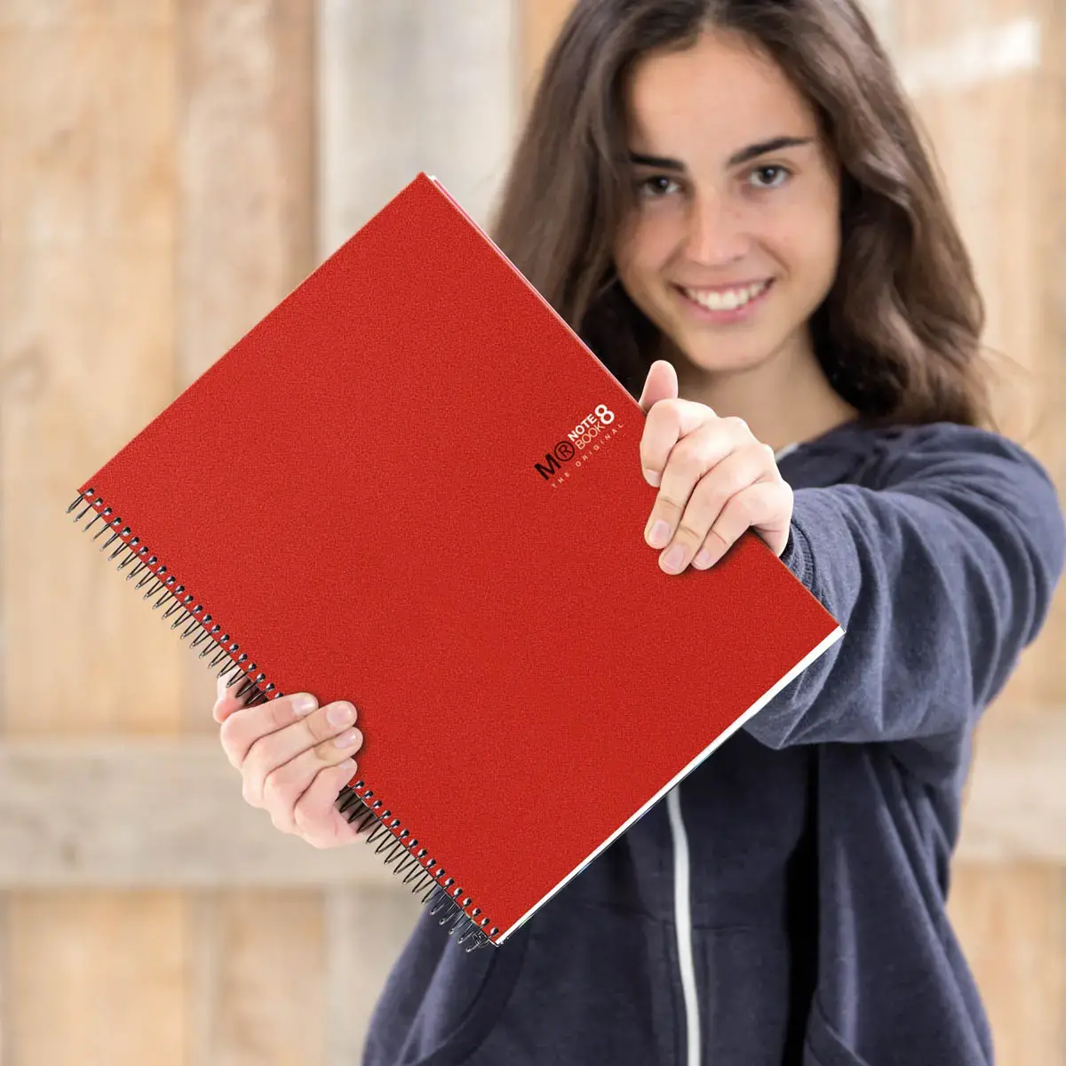Notebook The Original Souple A5 Quadrillé 5 x 5 mm 200 feuilles 8 couleurs Rouge - Miquel Rius photo du produit