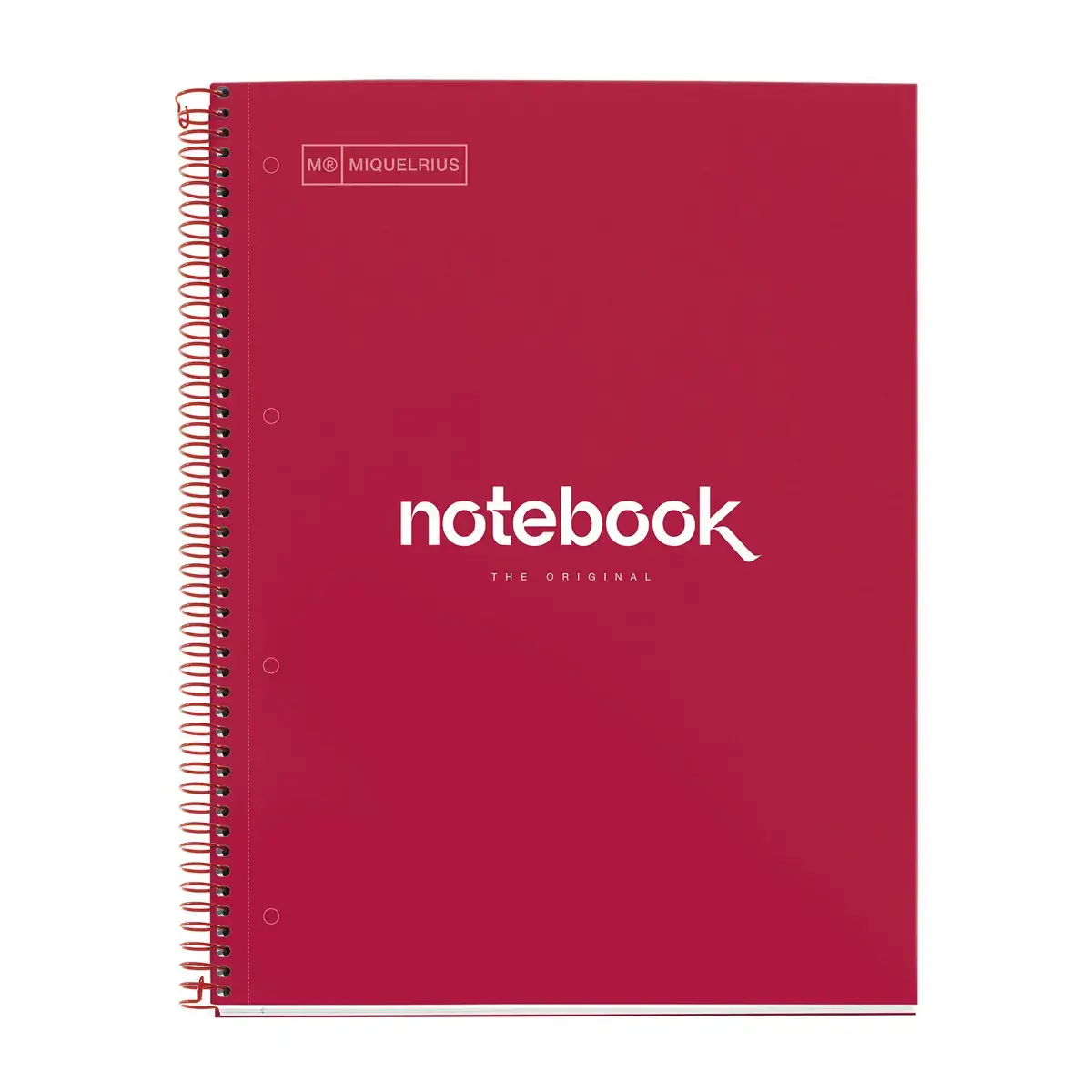 Notebook Emotions Rigide A4 Quadri. 5x5mm 80feuil. Rouge photo du produit