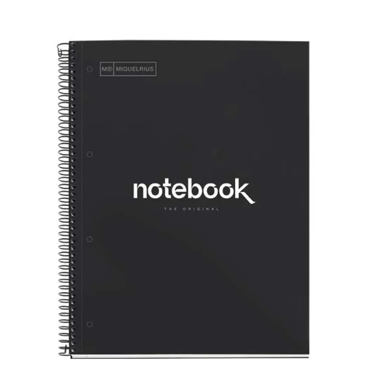 Notebook Emotions Rigide A4 Quadri. 5x5mm 80feuil. Noir photo du produit