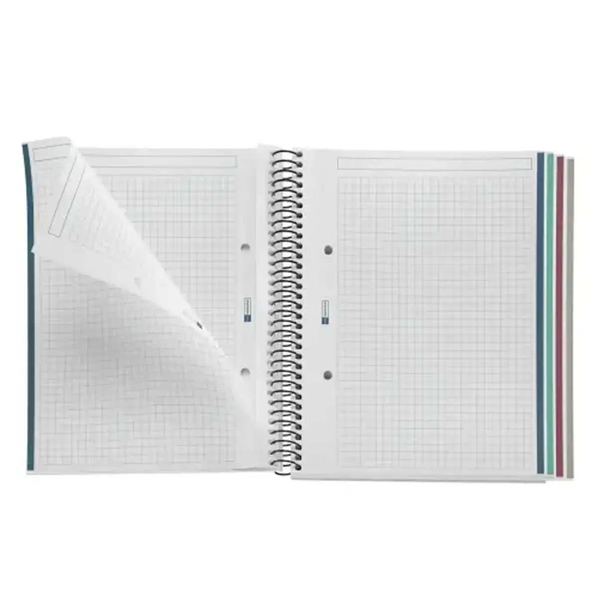 Notebook Eco Design Recycl&eacute; A5 Quadri. 5x5mm 120feuil. 4coul. Noir photo du produit