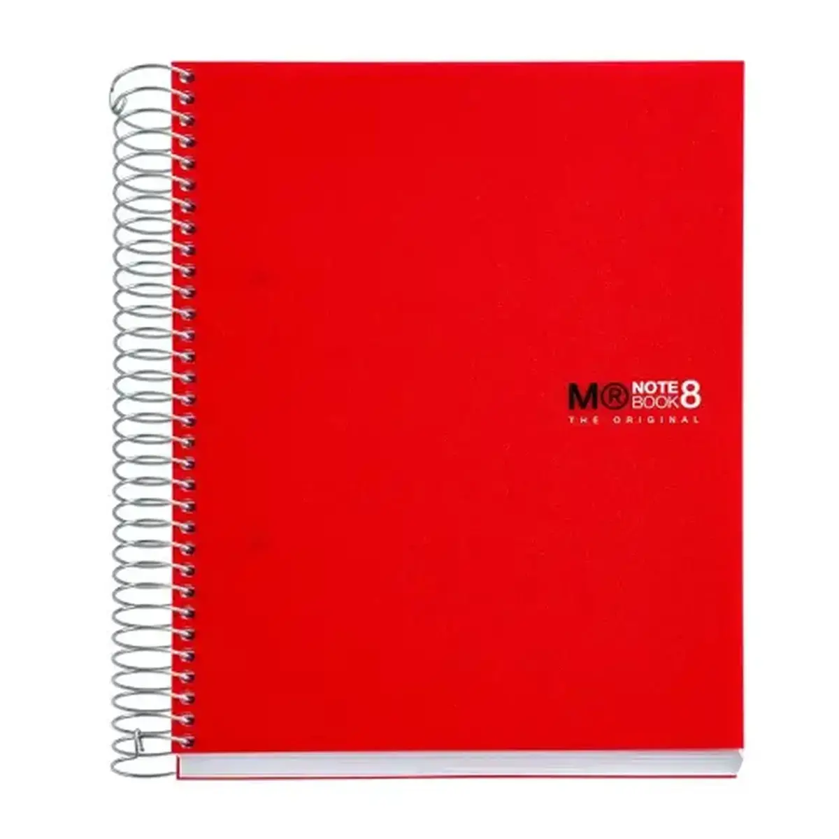 Notebook The Original Souple A5 Lign&eacute; 7mm 200feuil. 8coul. Rouge photo du produit