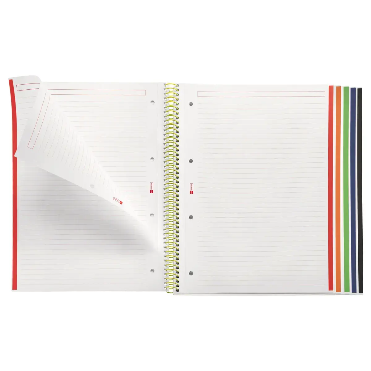 Notebook Emotions Souple A4 Lign&eacute; 7mm 120feuil. 5coul. Marine photo du produit