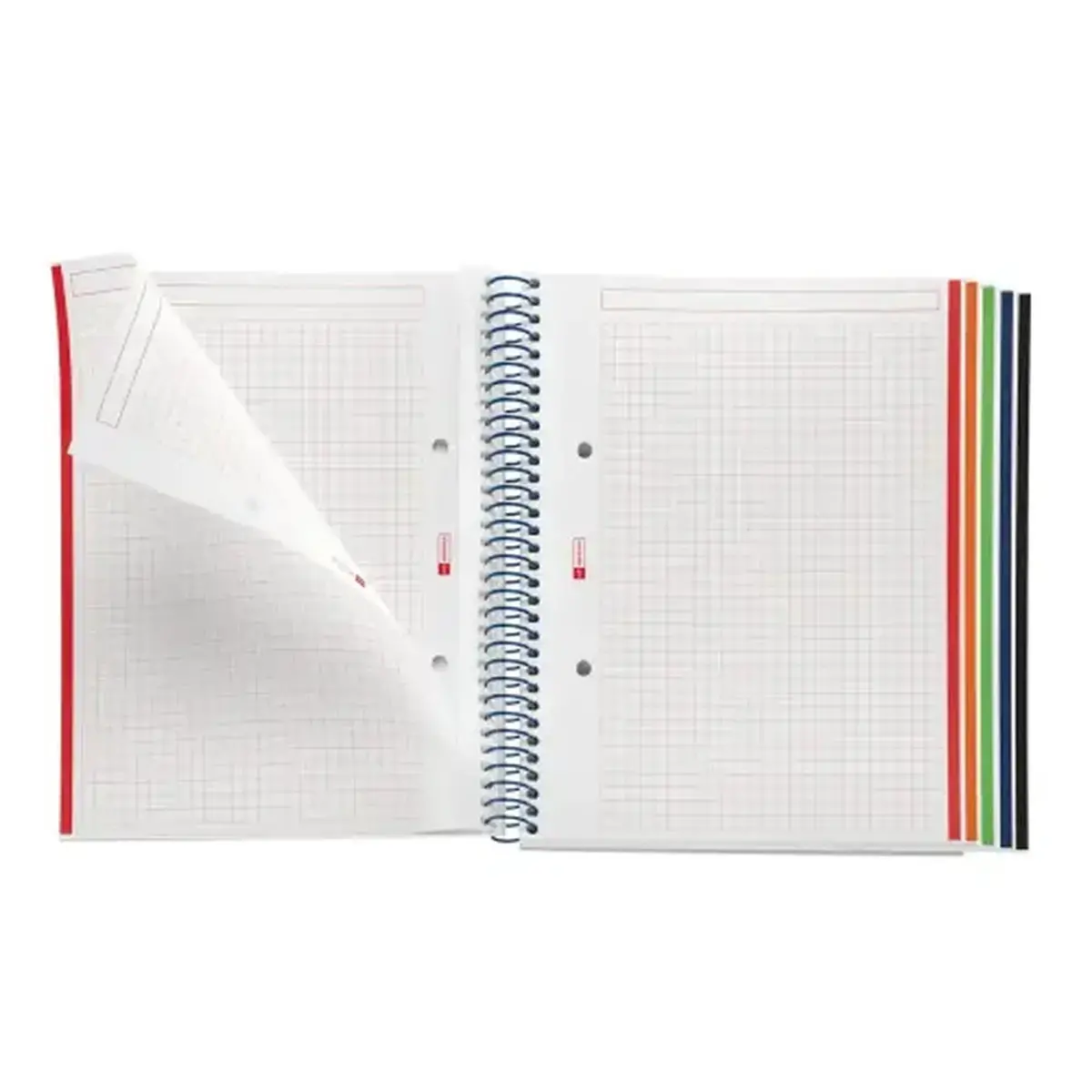 Notebook Emotions Souple A5 Quadri. 5x5mm 120feuil. 5coul. Marine photo du produit