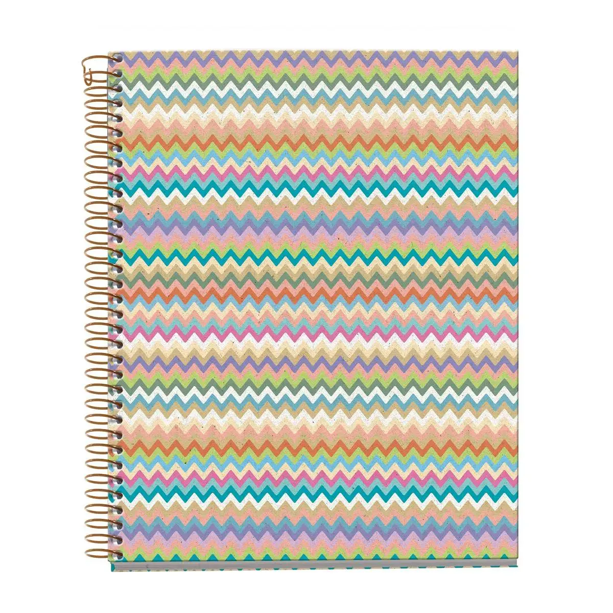 Notebook Lifestyle Rigide A5 Ligné 7mm 120feuil. 4coul. Zigzag photo du produit