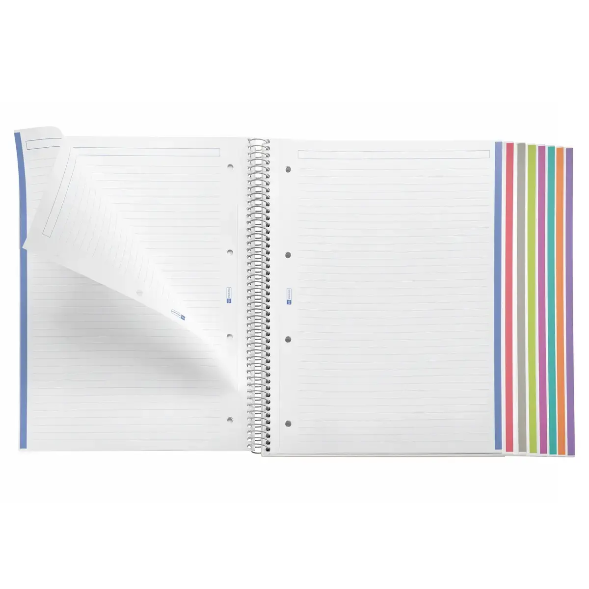 Notebook The Original Souple A4 Ligné 7mm 200feuil. 8coul. Bleu photo du produit