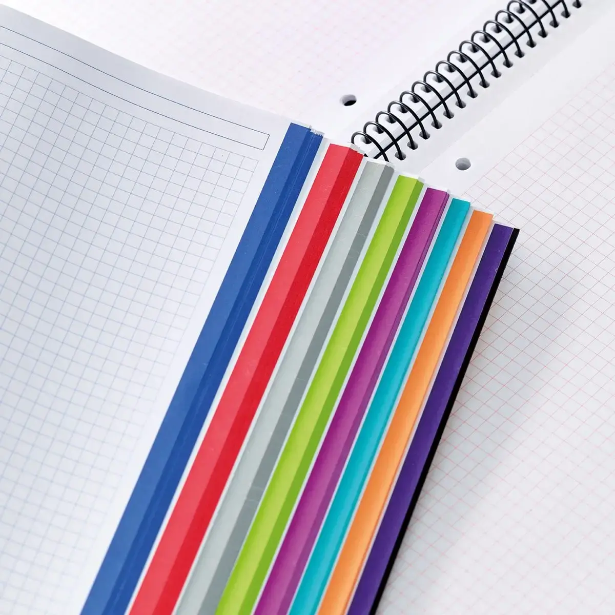 Notebook The Original Souple A5 Quadri. 5x5mm 200feuil. 8coul. Bleu photo du produit