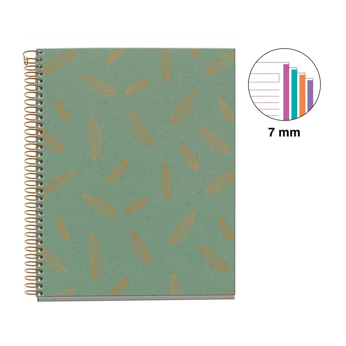 Notebook Lifestyle Rigide A5 Lign&eacute; 7 mm 120 feuilles 4 couleurs Feuilles - Miquel Rius photo du produit