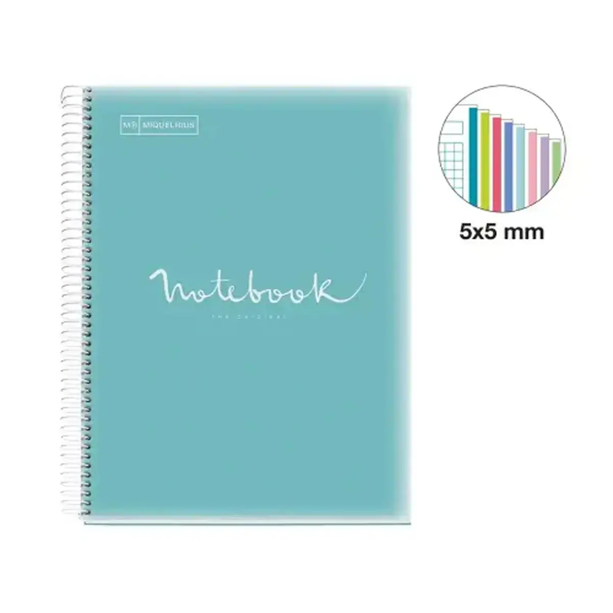 Notebook Emotions Souple A4 Quadri. 5x5mm 160feuil. 8coul. Ciel photo du produit