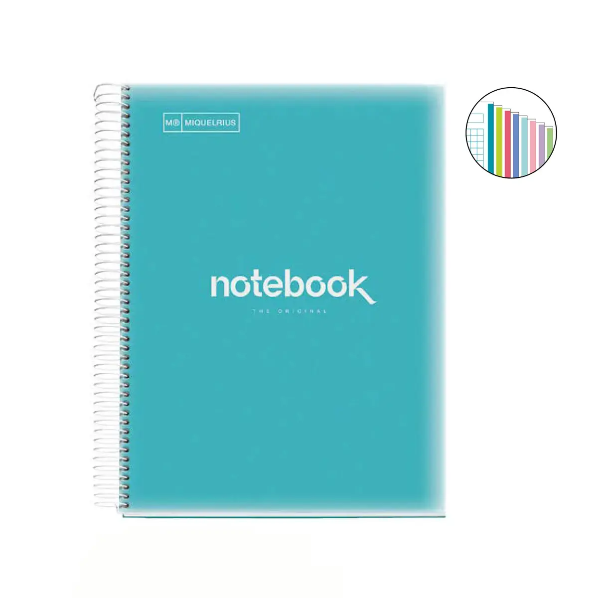 Notebook Emotions Souple A5 Quadri. 5x5mm 160feuil. 8coul. Ciel photo du produit