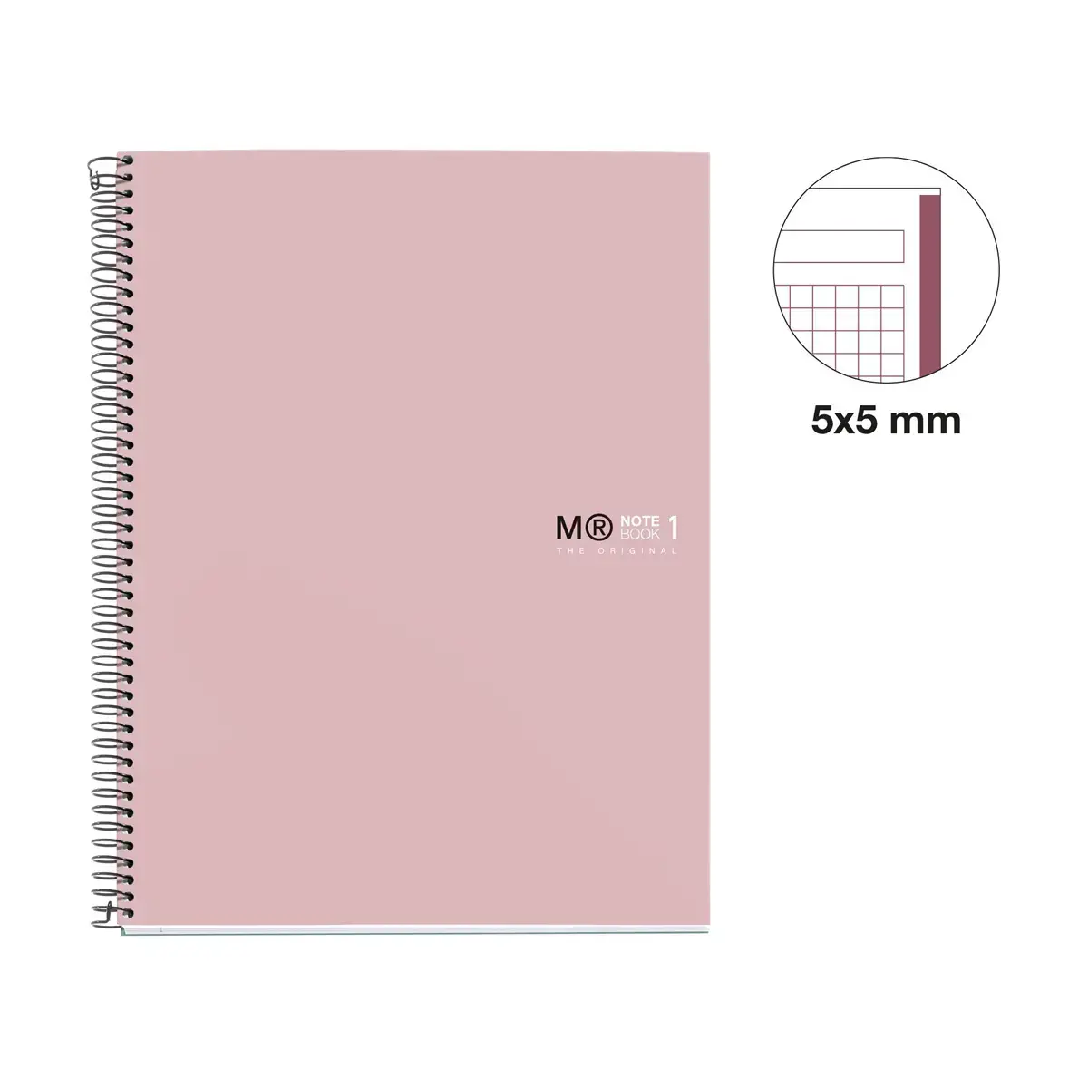 Notebook The Original Rigide A4 Quadrillé 5 x 5 mm 80 feuilles Sable - Miquel Rius photo du produit