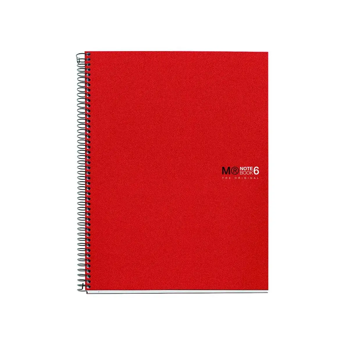 Cahier spirales souple - A5 - Ligné 7mm - 150 feuilles - Rouge photo du produit