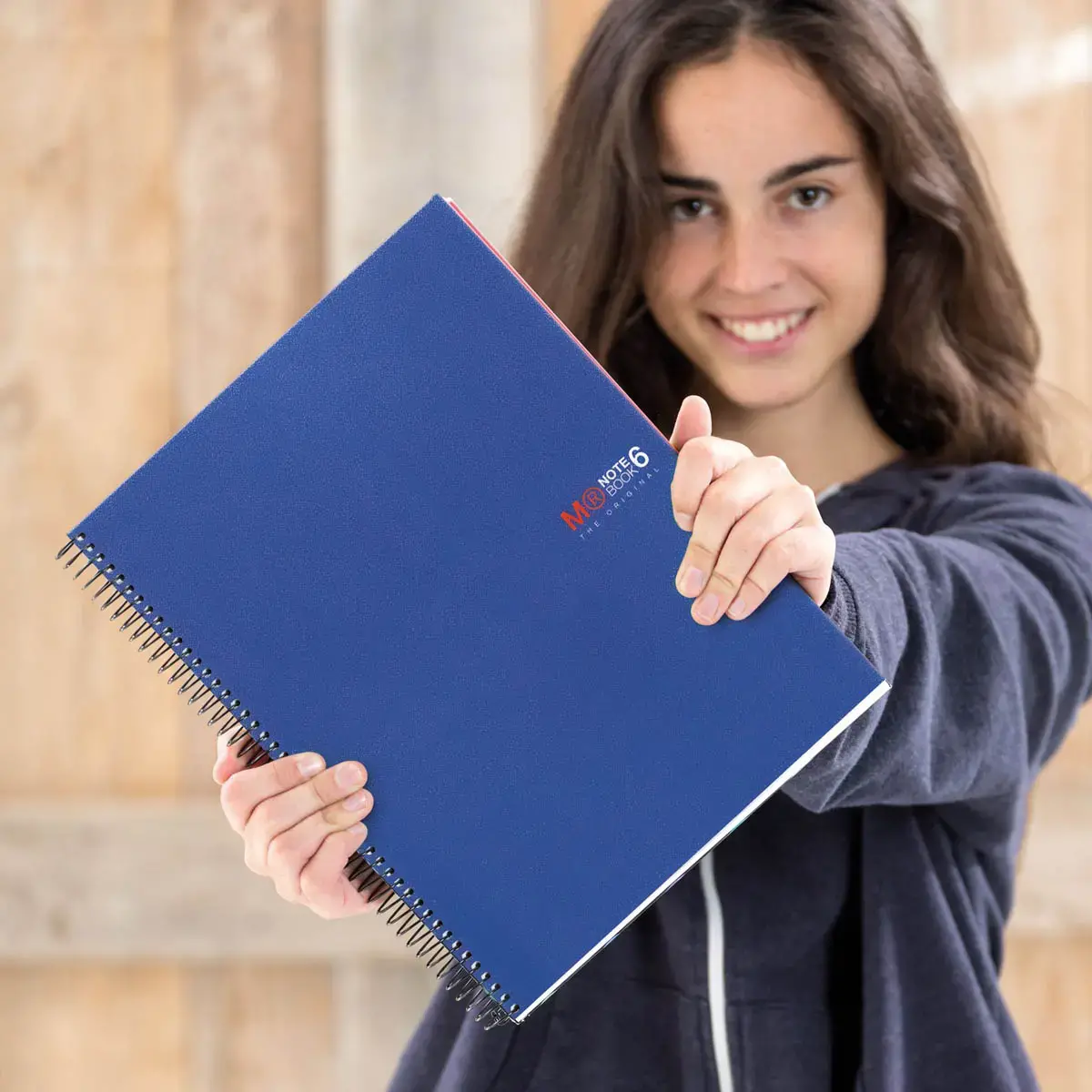 Notebook The Original Souple A5 Quadri. 5x5mm 150feuil. 6coul. Bleu photo du produit