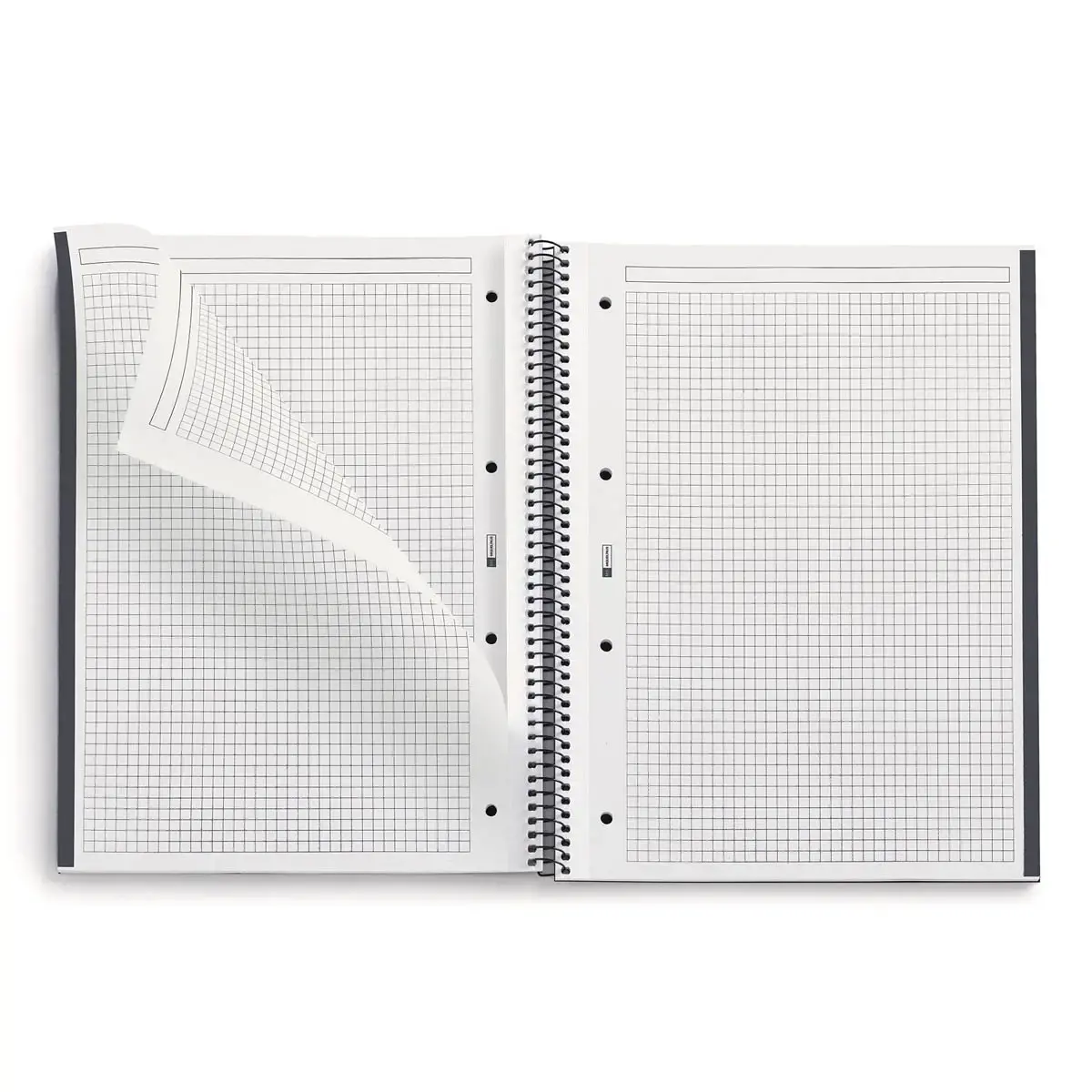 Notebook Be Eco Recycl&eacute; A4 Quadri. 5x5mm 80feuil. Anthracite photo du produit