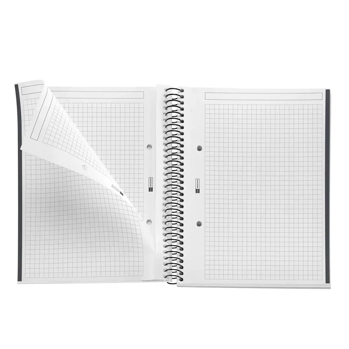 Notebook Be Eco Recyclé A5 Quadrillé 5 x 5 mm 80 feuilles Anthracite - Miquel Rius photo du produit