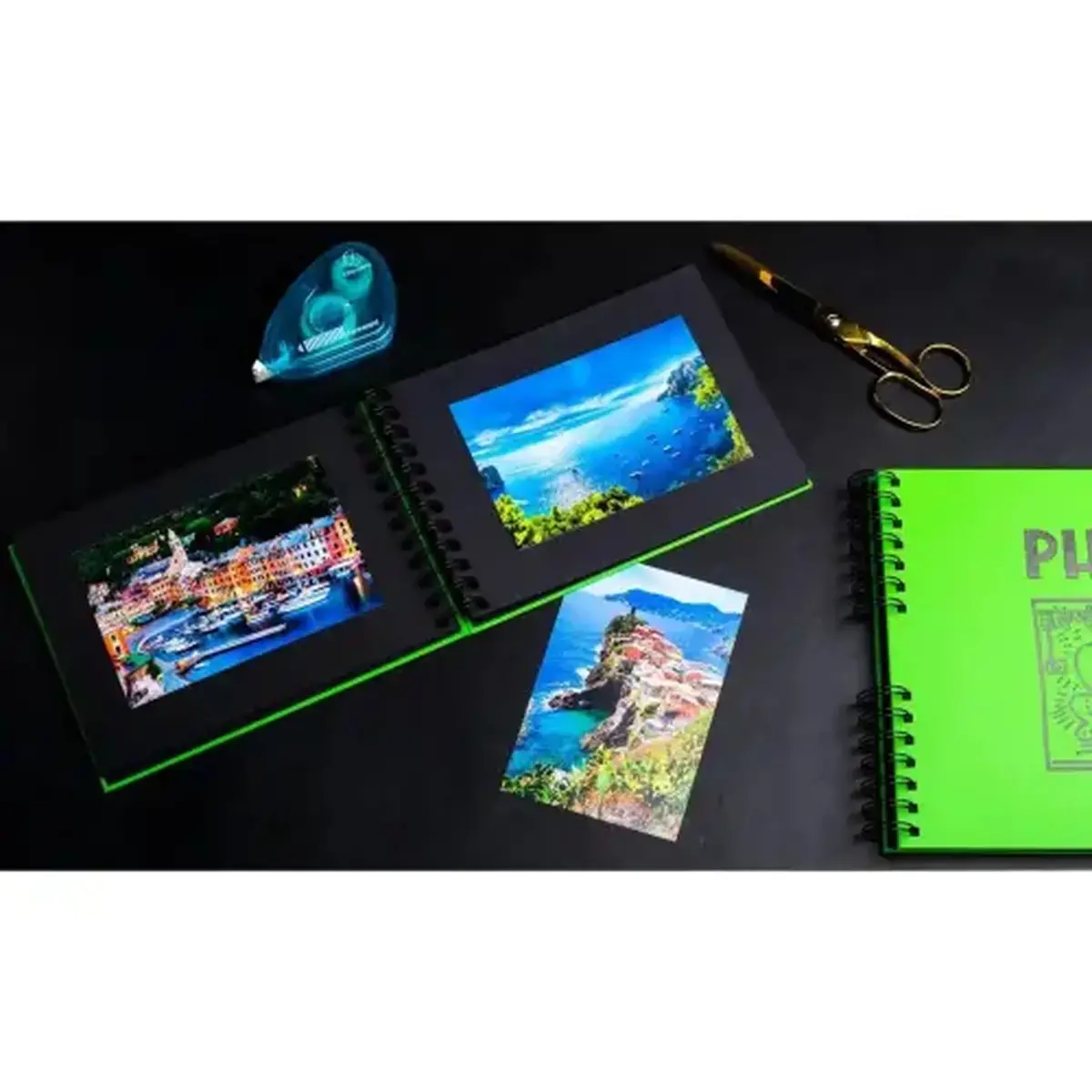 Alb spirale 50p noir 23x16 Musicart vert photo du produit