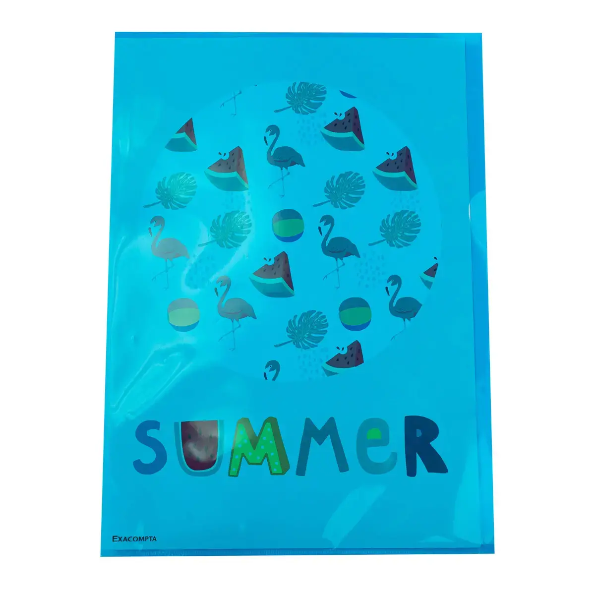 Sachet de 100 pochettes coin A4 en polypropyl&egrave;ne lisse 120 microns - Couleurs assorties - Exacompta photo du produit