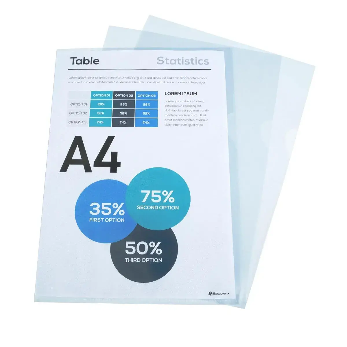 Sachet100 poch.Coin A4 PP graine ECO inc photo du produit