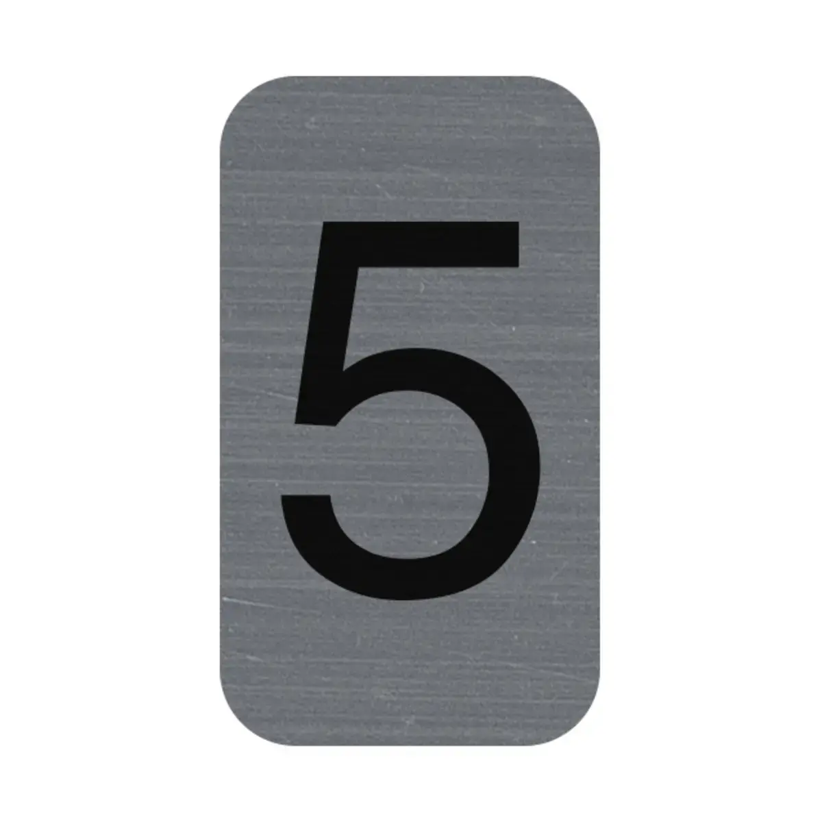 Plaque adhesive chiffre 5 photo du produit