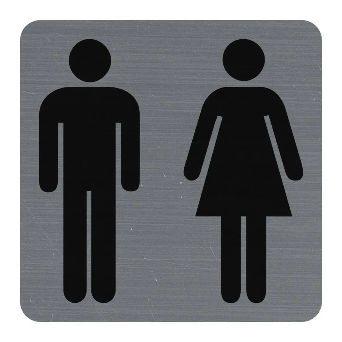 Plaque adhesive toilettes H/F FR photo du produit