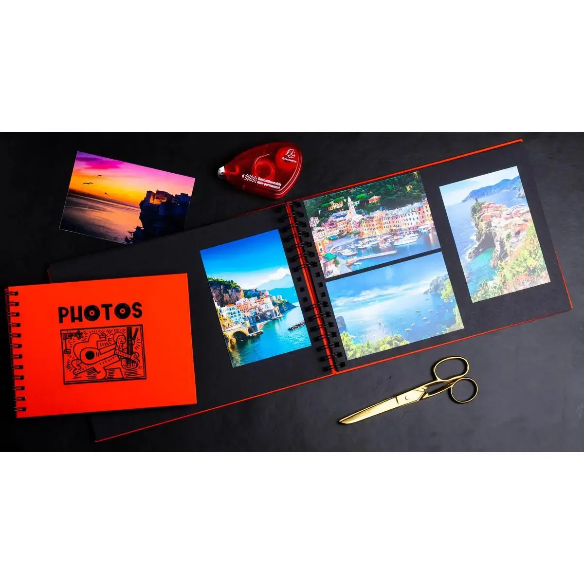 Alb spirale 50p no. 32x22 Musicart rouge photo du produit