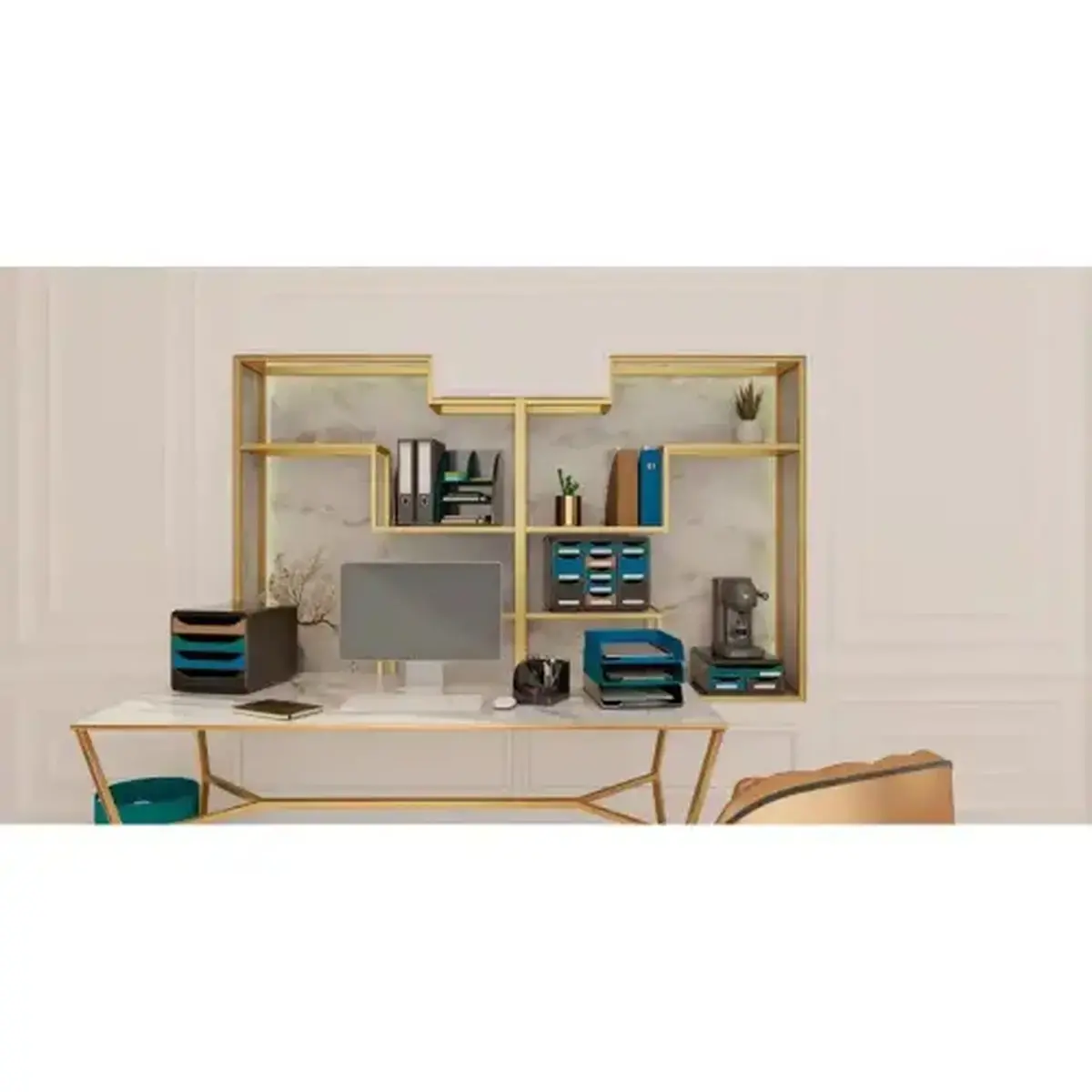 Porte-revues Mag-cube N.D Bleu de France photo du produit