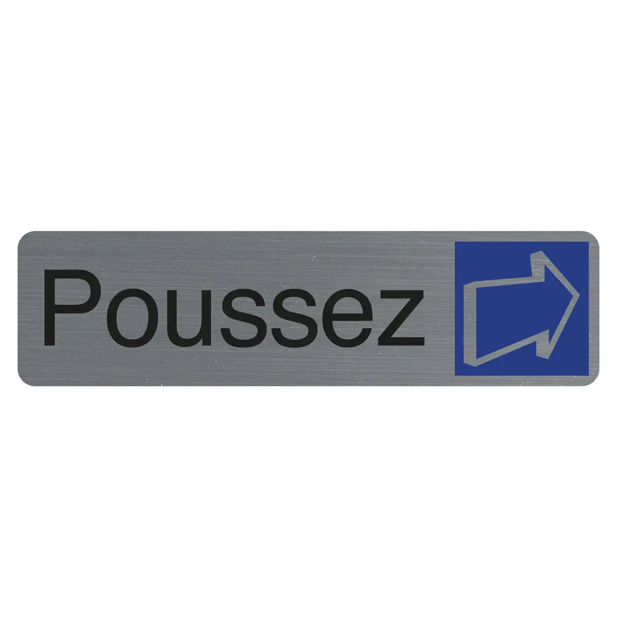 Plaque adh&eacute;sive &laquo; Poussez &raquo; FR - Exacompta photo du produit