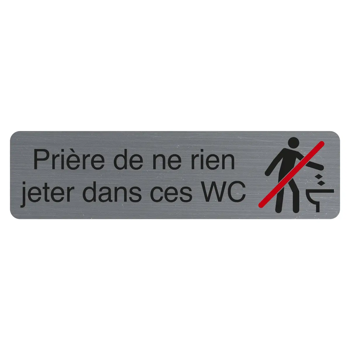 Plaque rien jeter dans ces wc FR photo du produit
