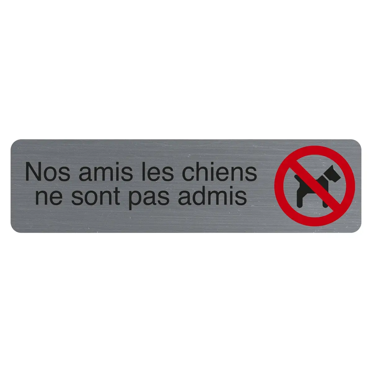 Plaque adh&eacute;sive &laquo; Chiens interdits &raquo; FR - Exacompta photo du produit