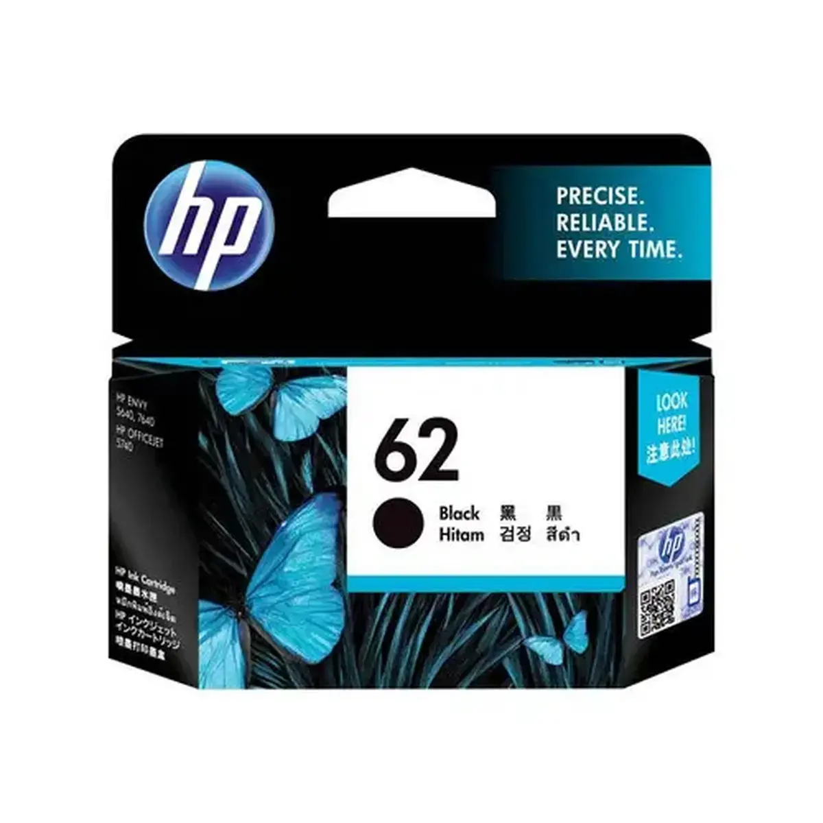 HP 62 Black Ink Cartridge blister photo du produit
