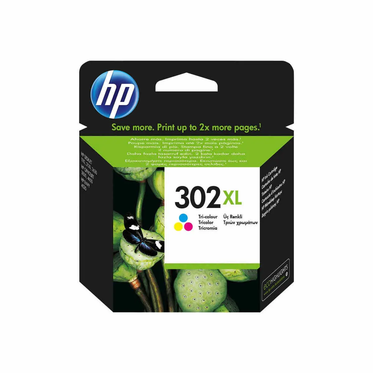 HP 302XL Tri-color Ink Cartridge Blister photo du produit
