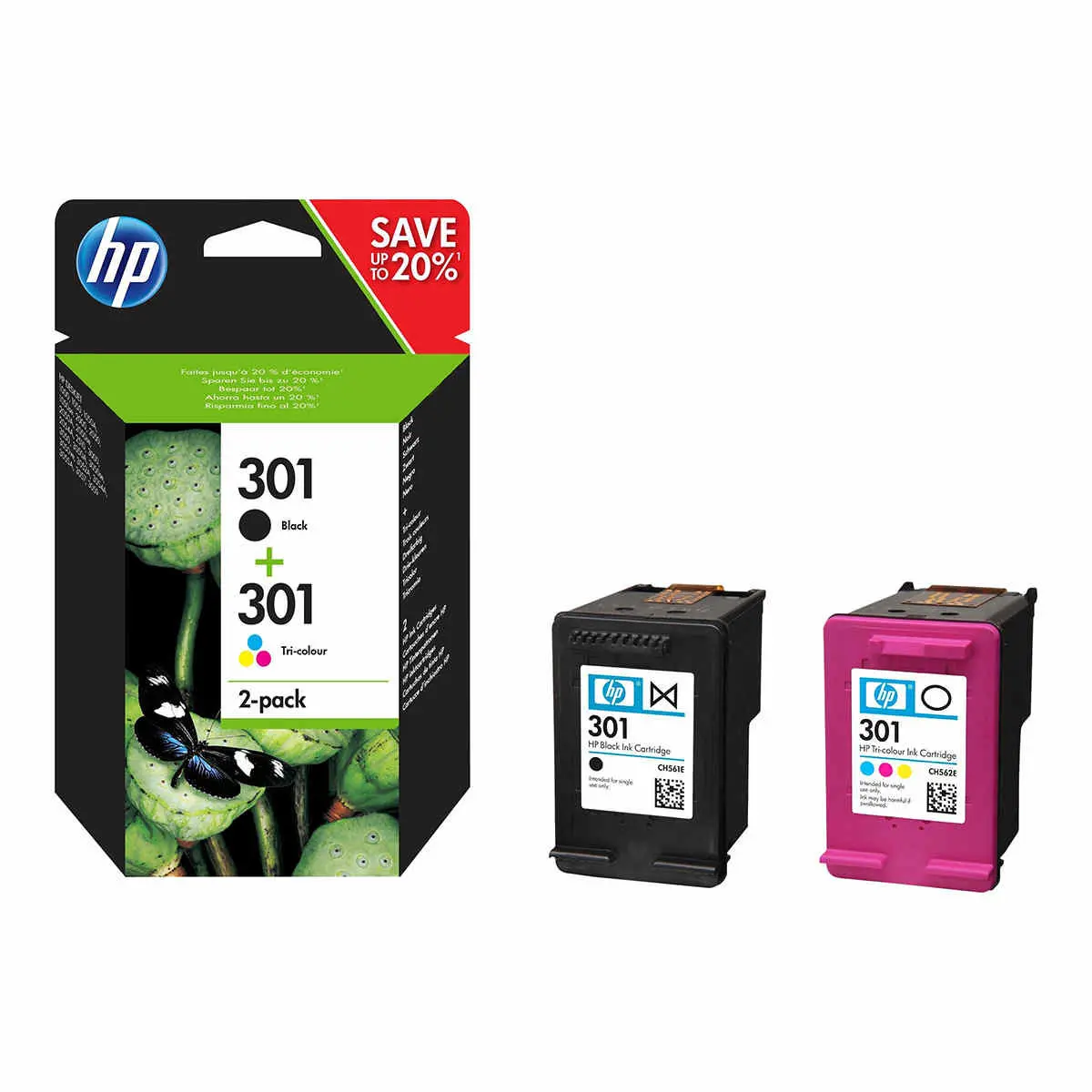 HP Blister 301 Ink Cartridge Combo 2Pack photo du produit