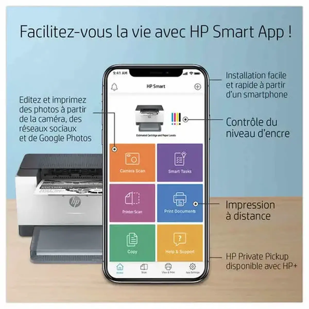 HP LaserJet M209dw Imp A4 Mono photo du produit