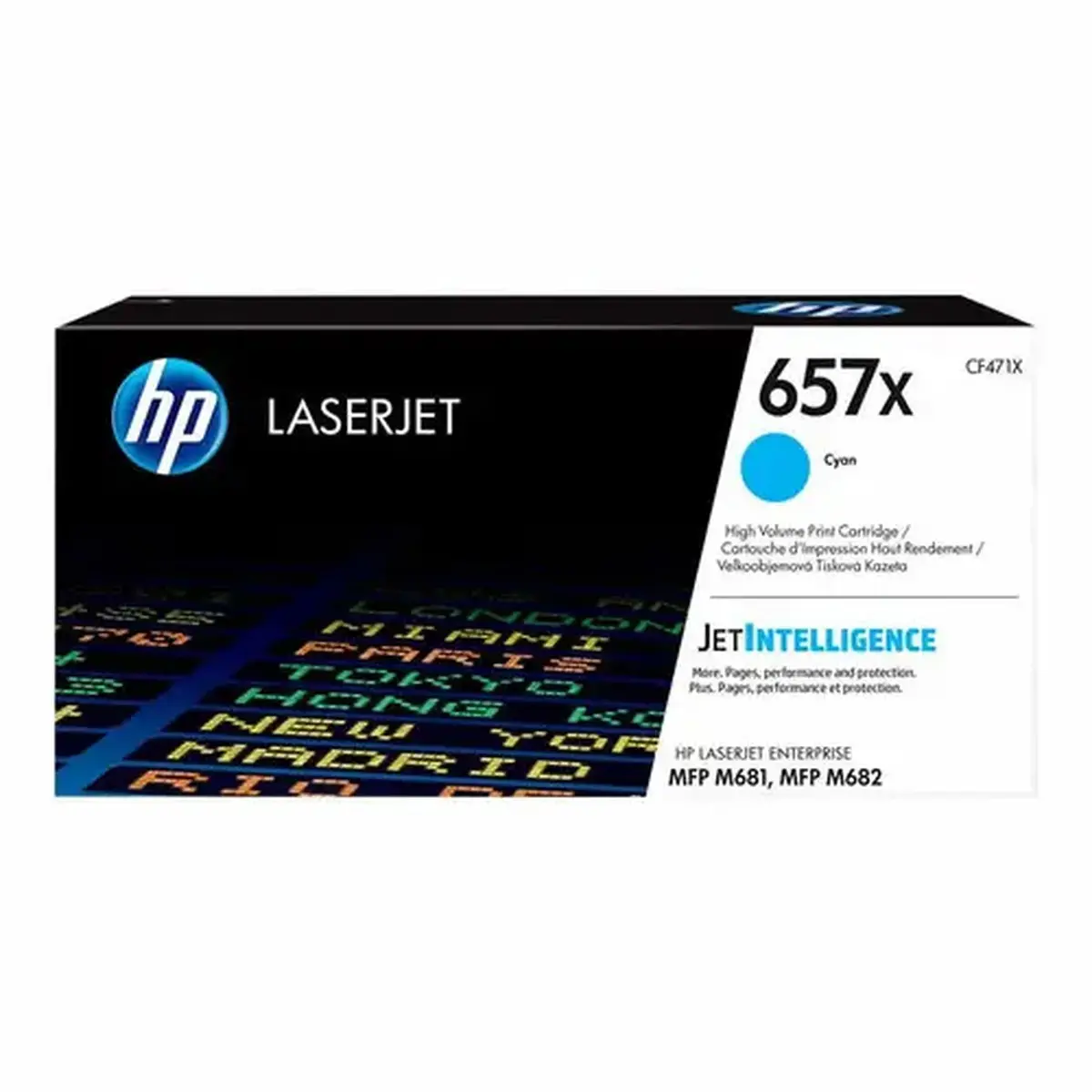 HP 657X High Yield Cyan LaserJet(U) photo du produit