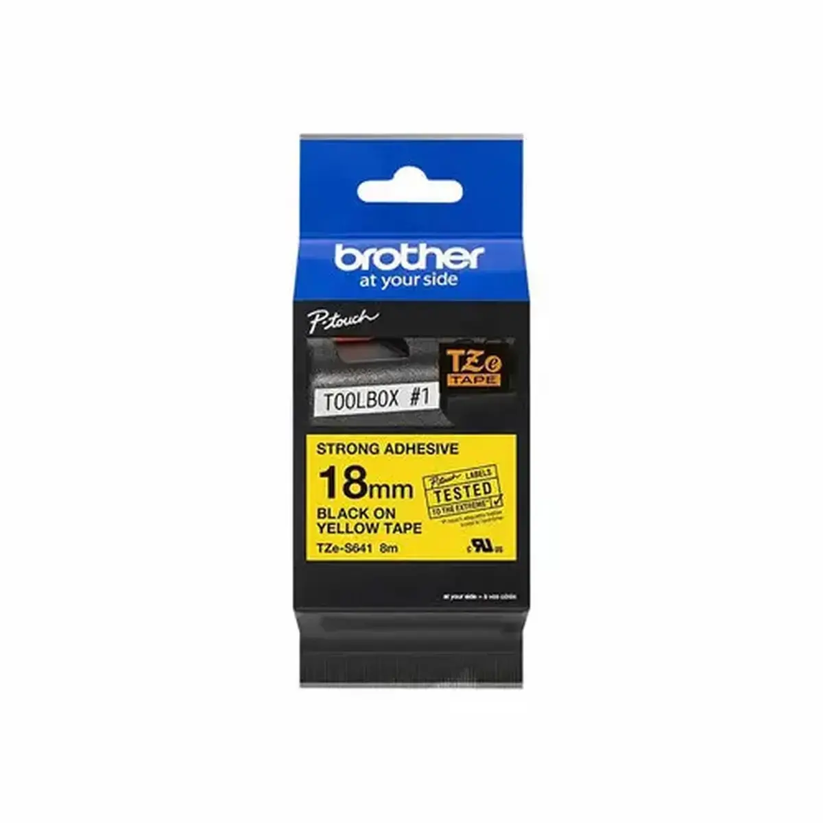 Brother TZES641 Ruban 18mm Noir/Jaune photo du produit