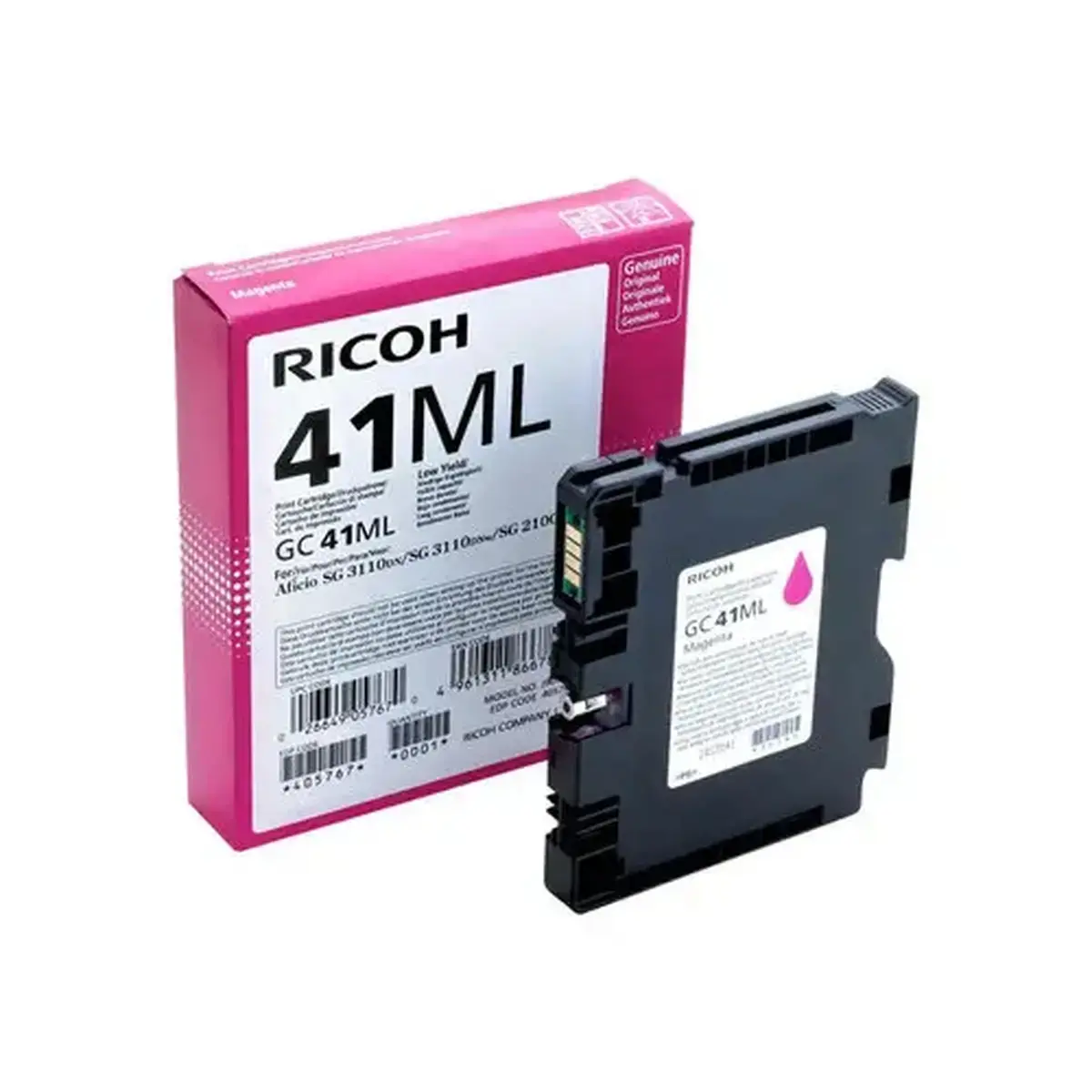 Cartouche d'encre GC-41ML - Magenta - 600 pages - Ricoh photo du produit