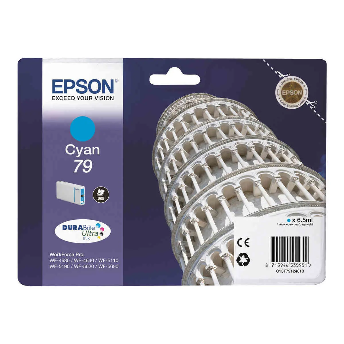EPSON C13T79124010 Ink Jet Cyan 800 p photo du produit