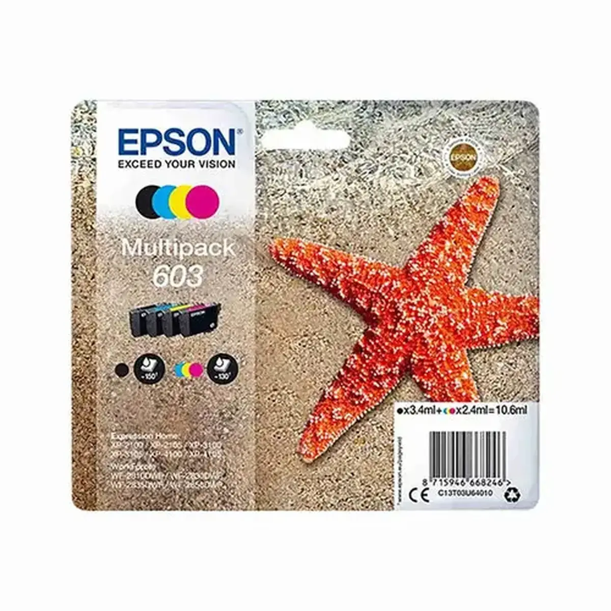 Epson C13T03U64010 Etoile /Mer Pack 4CL photo du produit