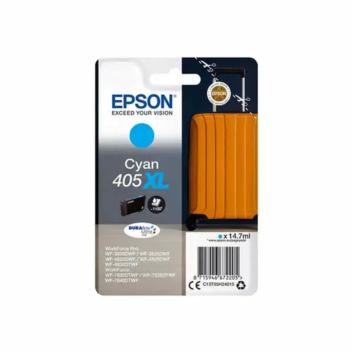 Cartouche d'encre C13T05H24020 Valise XL - Cyan - sous blister - Epson photo du produit