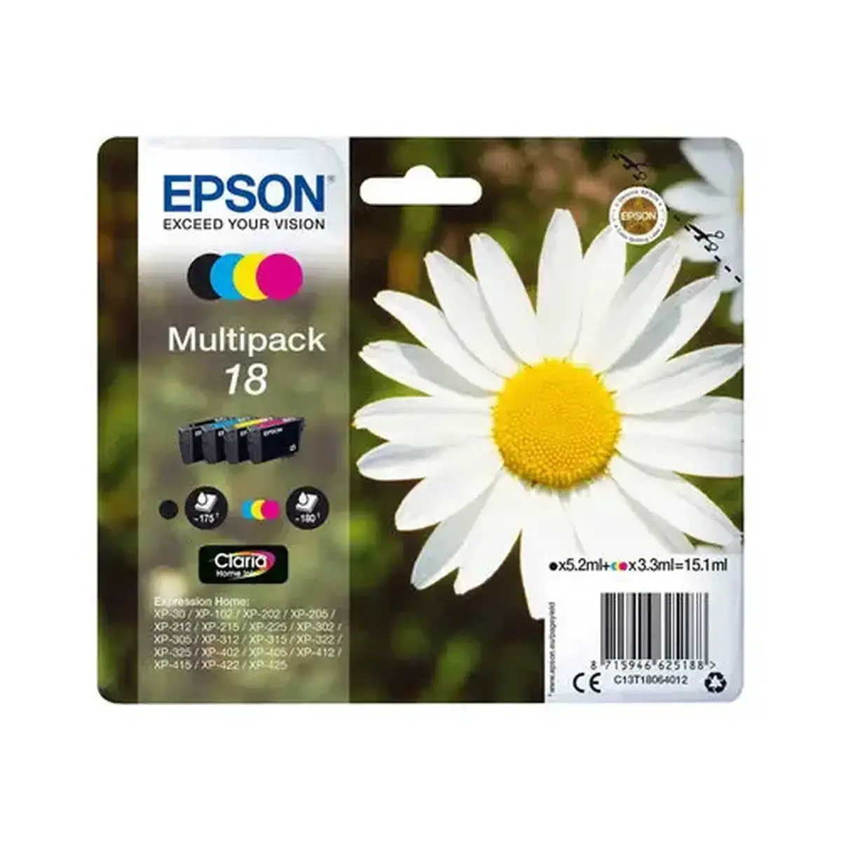 Epson C13T18064012 Paquerette X4 Blister photo du produit