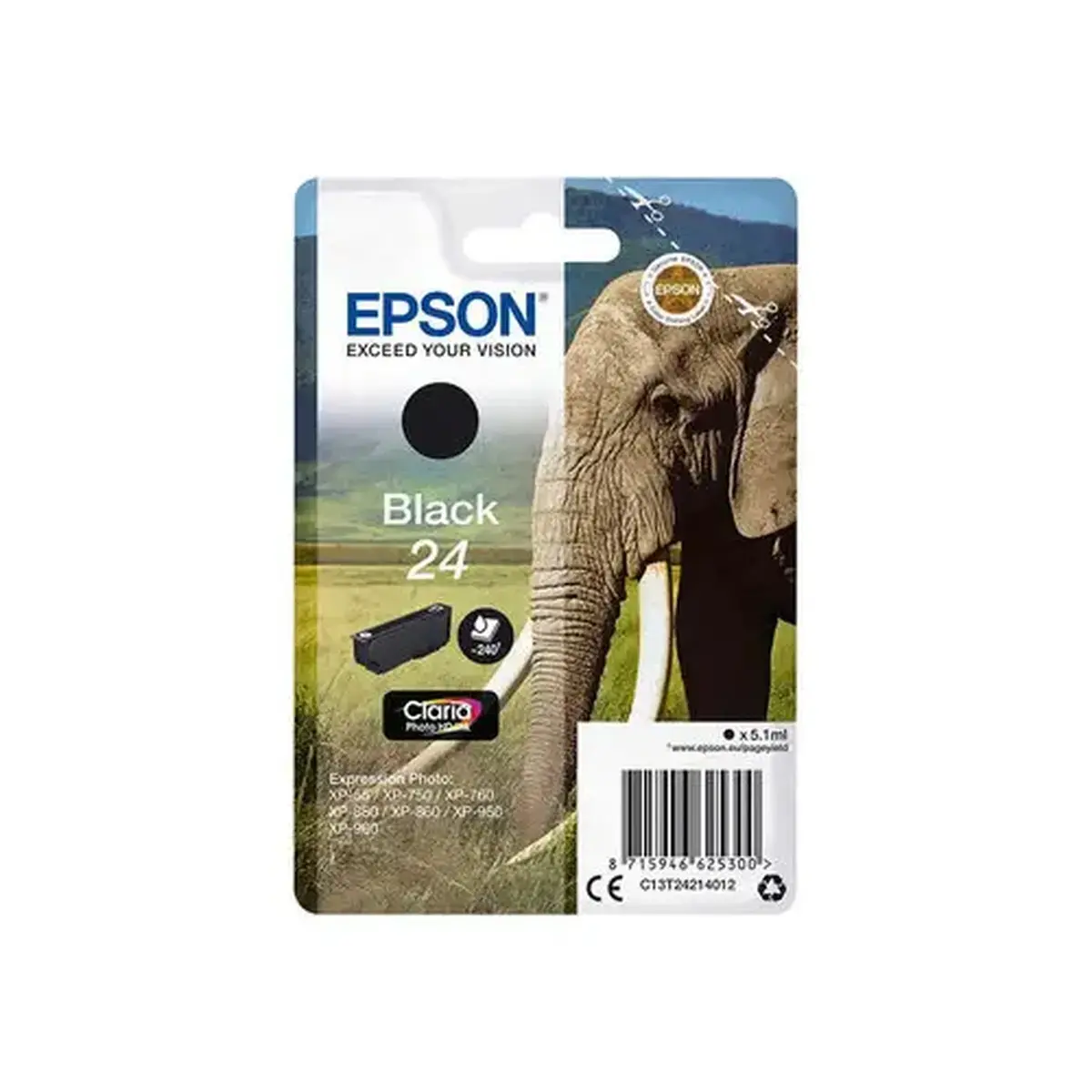 Epson C13T24214012 ELEPHANT BK Blister photo du produit
