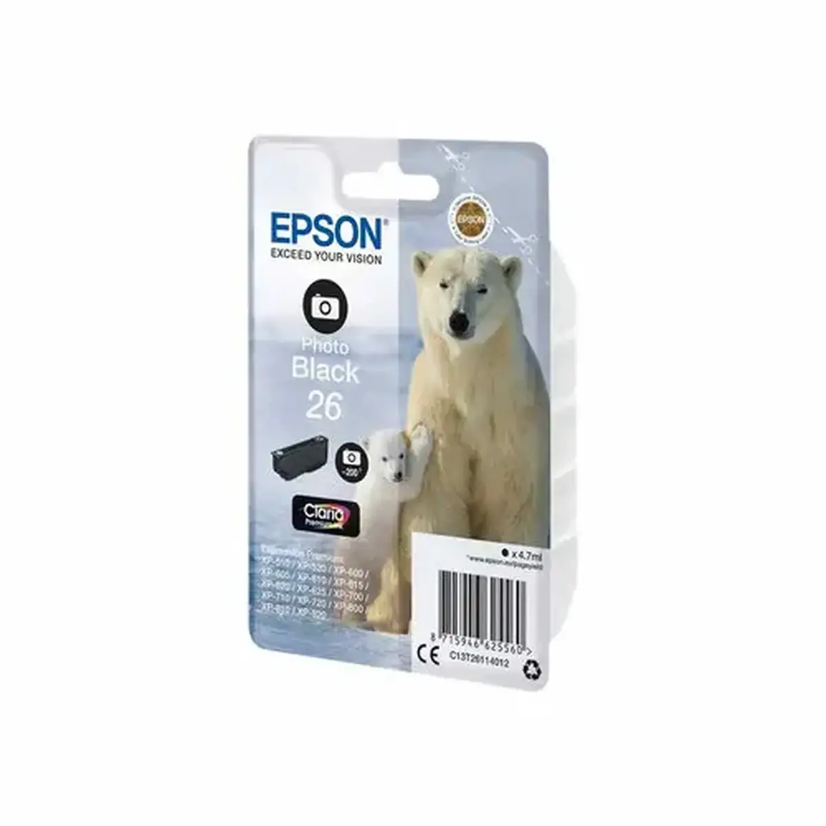 Epson C13T26114012 OURS POLAIRE BK Ph Bl photo du produit