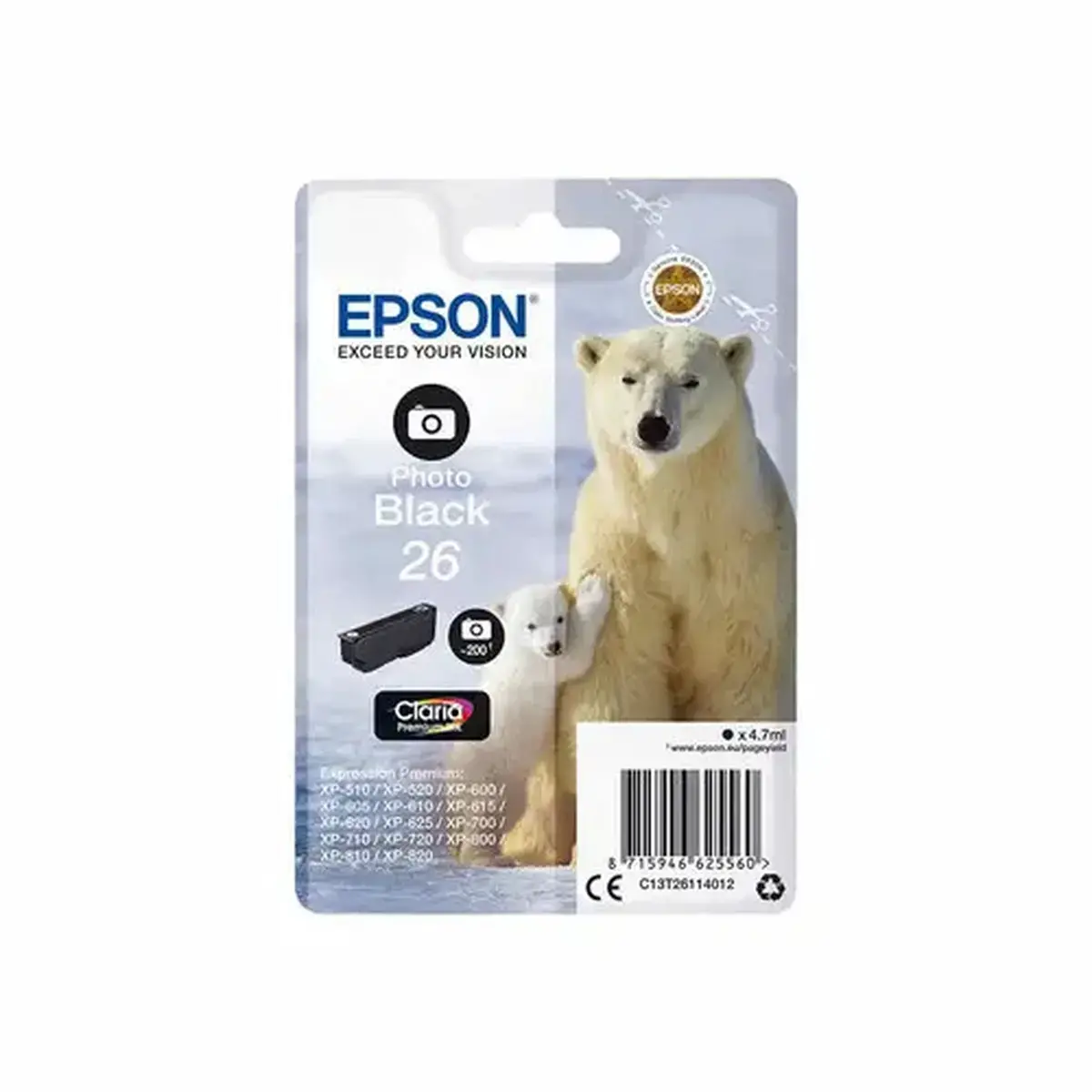 Epson C13T26114012 OURS POLAIRE BK Ph Bl photo du produit