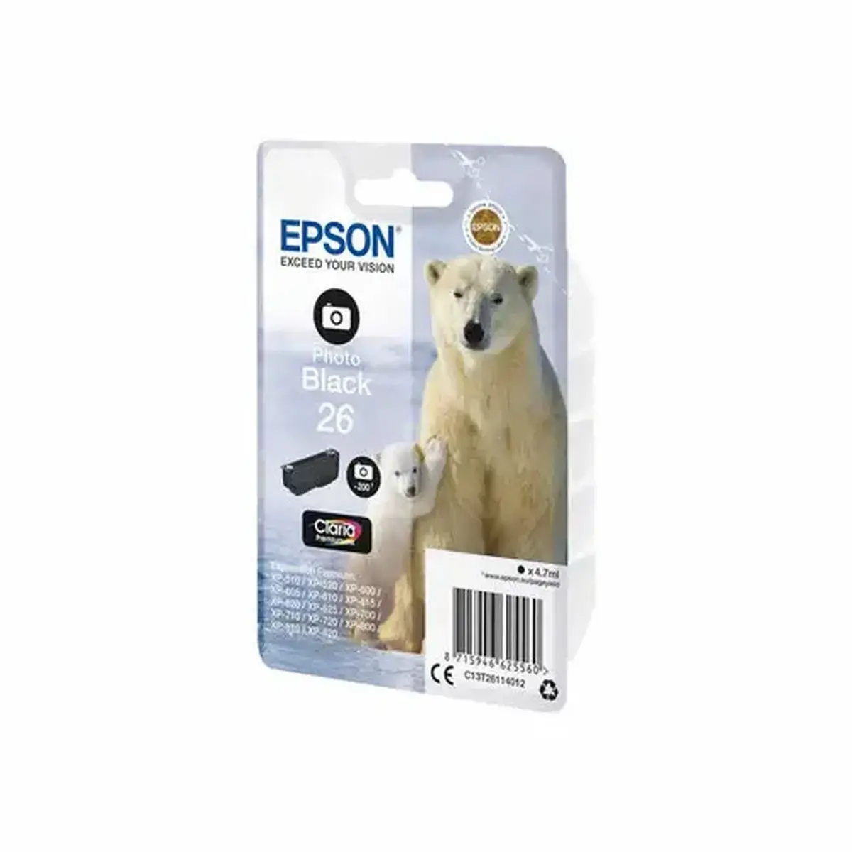 Epson C13T26114012 OURS POLAIRE BK Ph Bl photo du produit