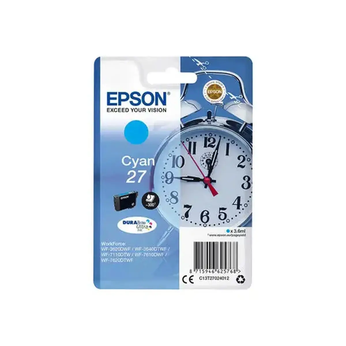 Epson C13T27024012 REVEIL Cyan Blister photo du produit