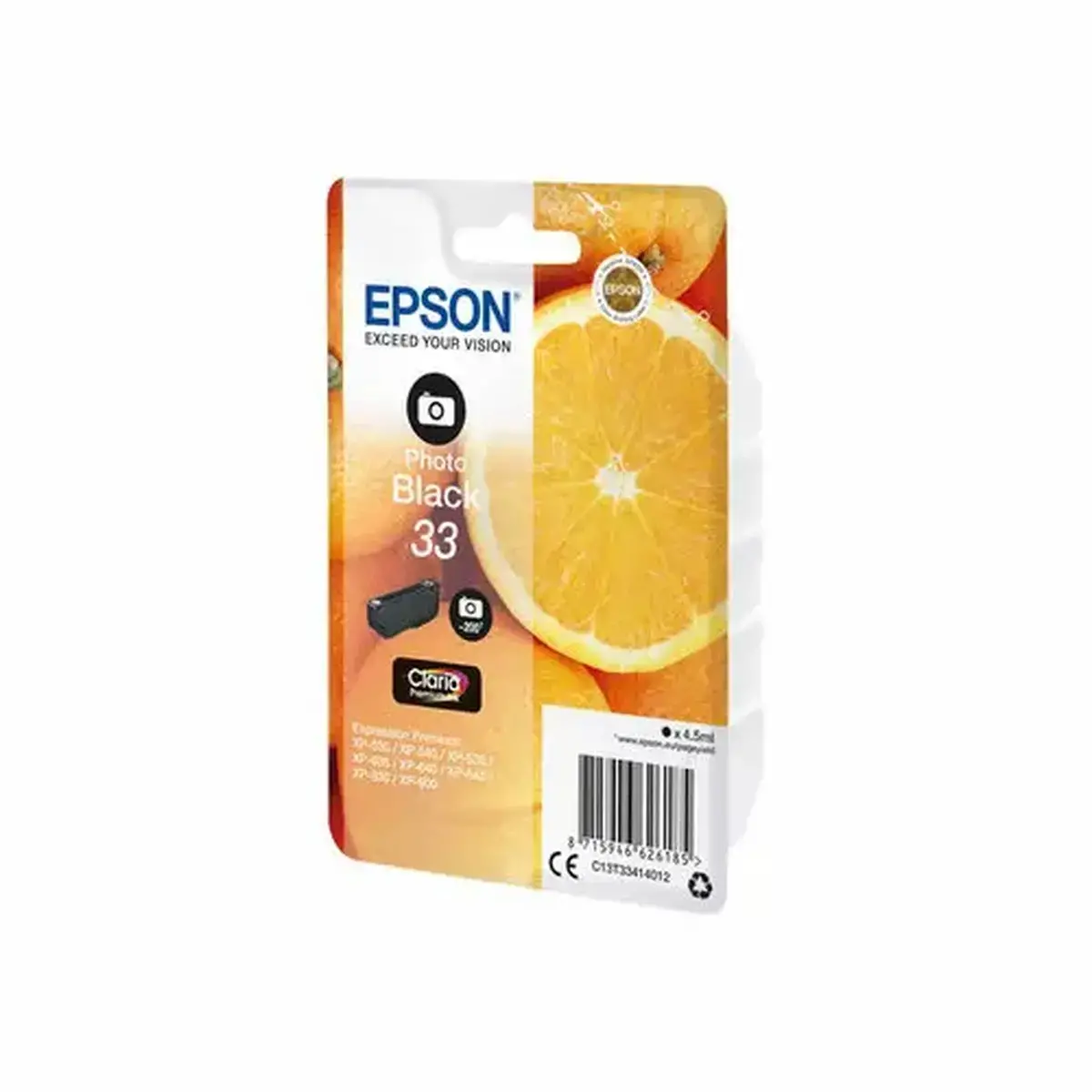 Cartouche d'encre C13T33414012 Orange - Noir photo - sous blister - Epson photo du produit