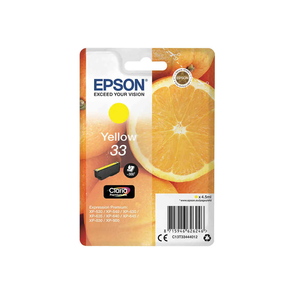 Epson C13T33444012 Ink Jet Yel Orange photo du produit