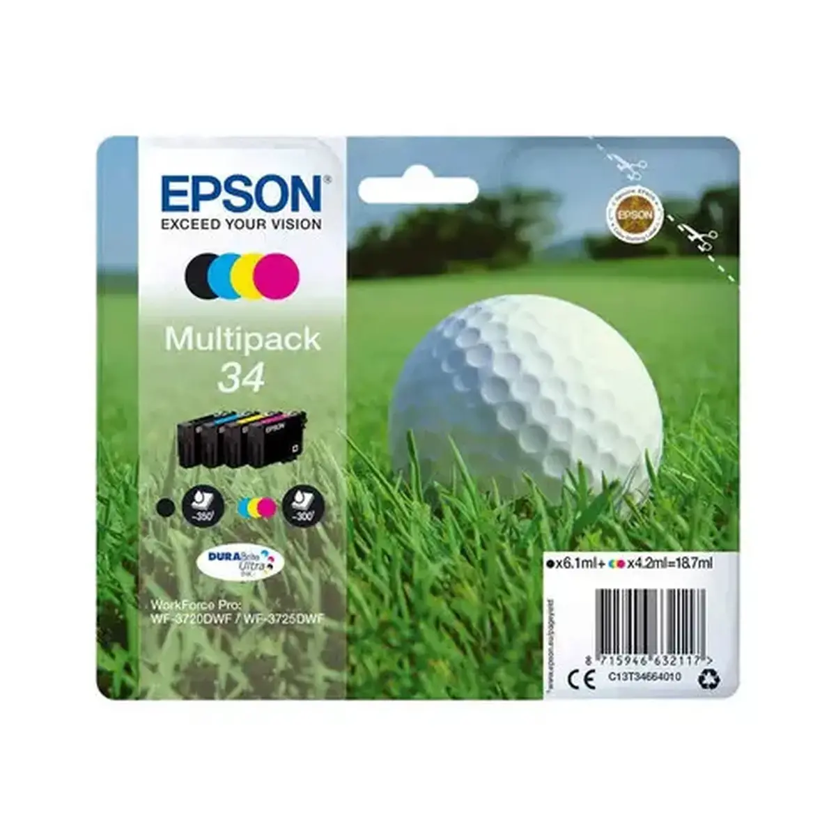 Epson C13T34664020 Pck 4CL Balle de Golf photo du produit