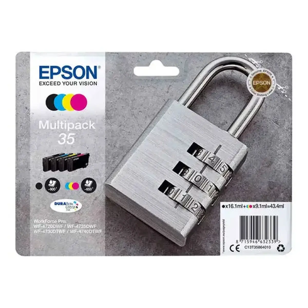 Epson C13T35864010 pack 4 CL Cadenas photo du produit